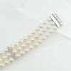 Bracciale Donna Perle Akoya 5,5/6 in Oro Bianco E Diamanti Coscia