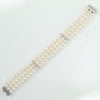 Bracciale Donna Perle Akoya 5,5/6 in Oro Bianco E Diamanti Coscia