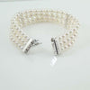 Bracciale Donna Perle Akoya 5,5/6 in Oro Bianco E Diamanti Coscia