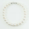 Bracciale donna perle Akoya 7,5/8 chiusura oro bianco con diamante Coscia