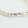 Bracciale donna perle Akoya 7,5/8 chiusura oro bianco con diamante Coscia