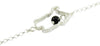 Bracciale donna Sardegna centrale in argento con pietra nera su coccu pendente