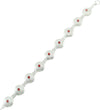 Bracciale sardo corbula argento e centrale corallino GIOIELLO SARDEGNA