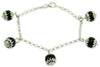 Bracciale con Su Coccu - 5 Pendenti in Filigrana Sarda d'Argento