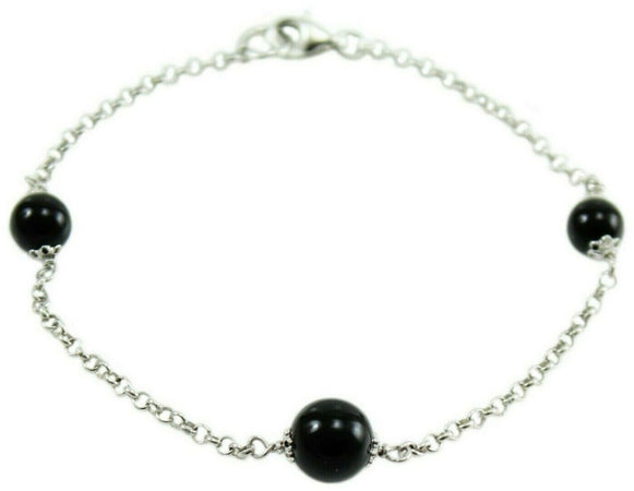 Bracciale Su Coccu onice argento 925 portafortuna Sardegna