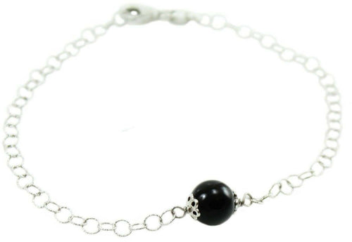 Bracciale Su Coccu onice amuleto argento portafortuna Sardegna