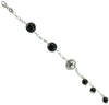 Bracciale Su Coccu onice e bottone sardo argento 925 portafortuna Sardegna