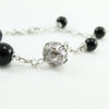 Bracciale Su Coccu onice e bottone sardo argento 925 portafortuna Sardegna