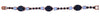 Bracciale donna Tennis placcato in Oro Bianco ipoallergenico con Zirconi e pietre dure Agata Blue Kemira Art.KBB109/3/8