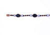 Bracciale donna Tennis placcato in Oro Bianco ipoallergenico con Zirconi e pietre dure Agata Blue Kemira Art.KBB109/3/8