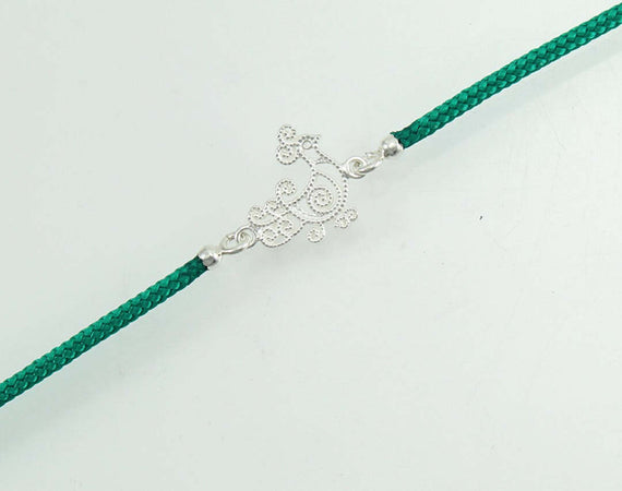 Bracciale Donna Verde Con Pendente Pavoncella Sarda Centrale In Argento Braccialetto Chiusura In Argento Con Gancetto Moda/Donna/Gioielli/Bracciali Gioielleria Saba - Dolianova, Commerciovirtuoso.it