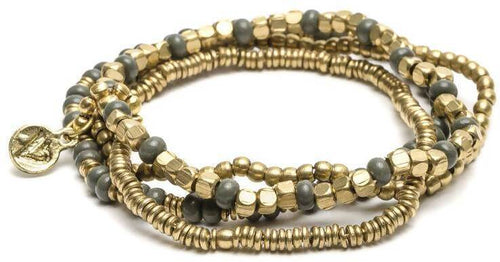 Bracciale elastico con pietre in vetro