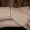 Bracciale Elastico Donna cuore/perla Braccialetto sottile Argentato nickel tested Regalo per Lei Vestopazzo