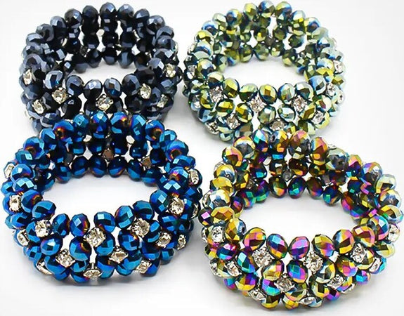 Bracciale Elastico Shine Da Donna Bracciale Luminoso Con Perline Moda/Donna/Gioielli/Bracciali Leclaf - Napoli, Commerciovirtuoso.it