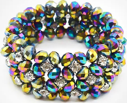 Bracciale Elastico Shine Da Donna Bracciale Luminoso Con Perline Moda/Donna/Gioielli/Bracciali Leclaf - Napoli, Commerciovirtuoso.it