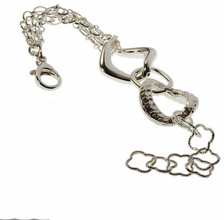 Bracciale fantasia a maglie in argento