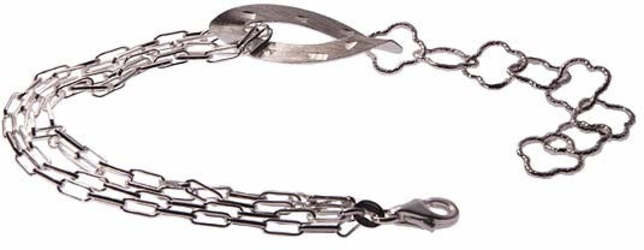 Bracciale fantasia in argento bianco naturale