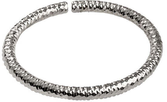 Bracciale flessibile in argento a forma ovale