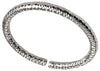 Bracciale flessibile in argento a forma ovale