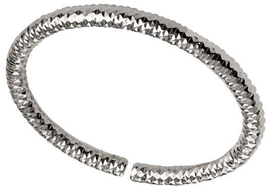 Bracciale flessibile in argento a forma ovale
