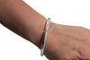Bracciale flessibile in argento a forma ovale