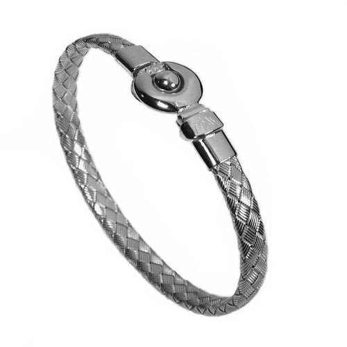 Bracciale in argento intrecciato uomo