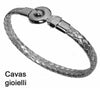 Bracciale in argento intrecciato uomo