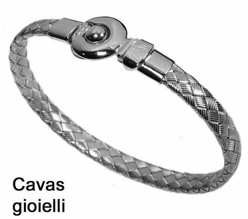 Bracciale in argento intrecciato uomo