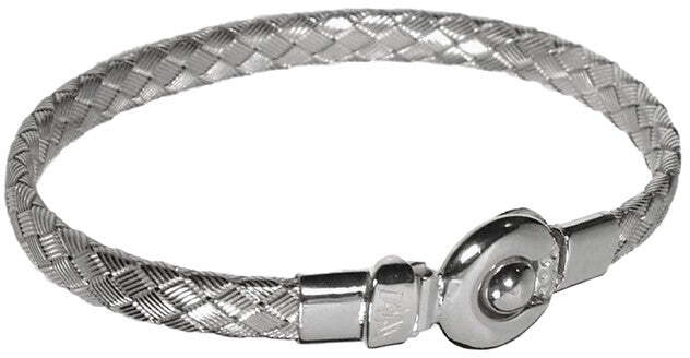 Bracciale in argento intrecciato uomo