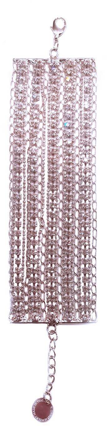 Bracciale Kemira donna Argentato Effetto Maglia Braccialetto di Alta bigiotteria