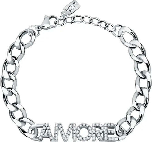 Bracciale-LA-PETITE-STORY-donna-acciaio-AMORE