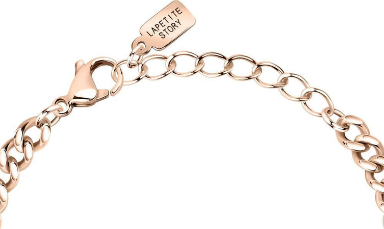 Bracciale-LA-PETITE-STORY-donna-Heart-acciaio-oro-rosa