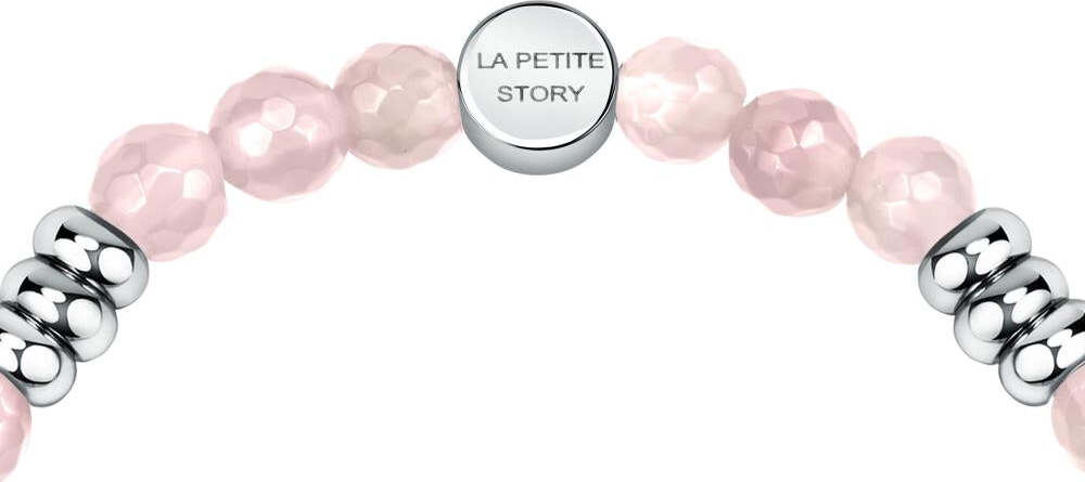 Bracciale-LA-PETITE-STORY-Natural-stone-/-quarzo-rosa-/-Farfalla