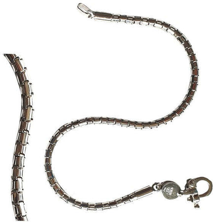 Bracciale maglia tessuto cilindrica in argento 925
