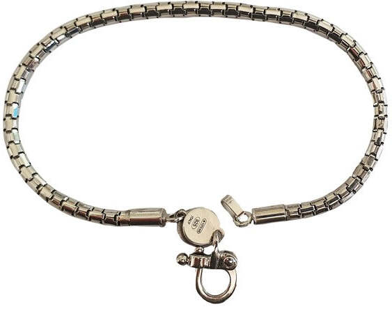 Bracciale maglia tessuto cilindrica in argento 925