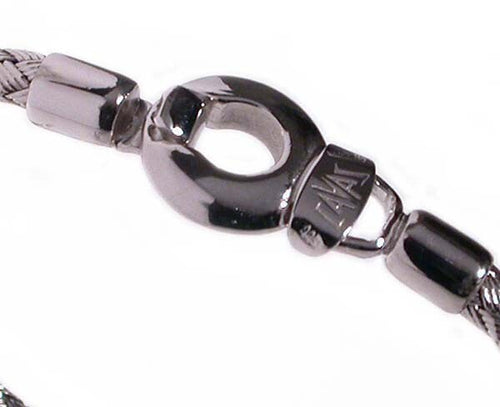 Bracciale manetta in argento intrecciato