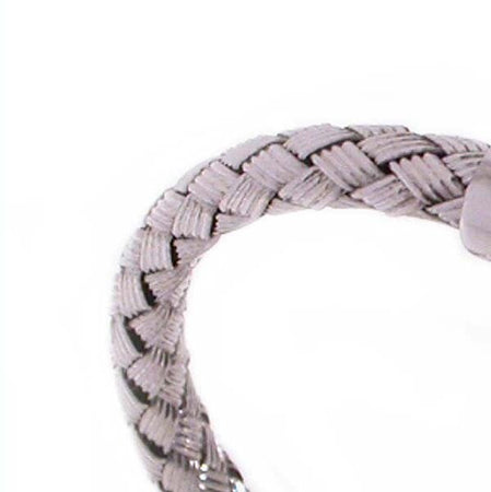 Bracciale manetta in argento intrecciato