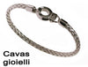 Bracciale manetta in argento intrecciato