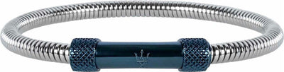 Bracciale-MASERATI-uomo-Logo-acciaio-/-blu