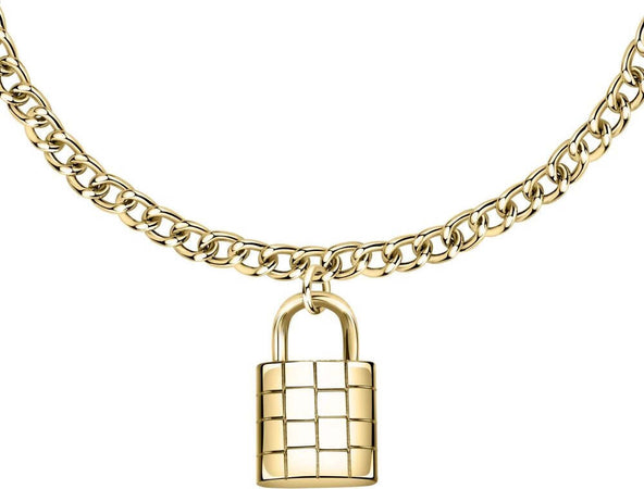 Bracciale-MORELLATO-donna-Abbraccio-acciaio-dorato-/-lucchetto