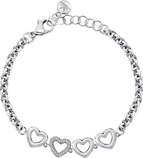 Bracciale-MORELLATO-donna-Bagliori-acciaio-cuori-/-strass