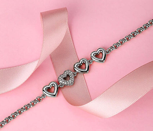 Bracciale-MORELLATO-donna-Bagliori-acciaio-cuori-/-strass