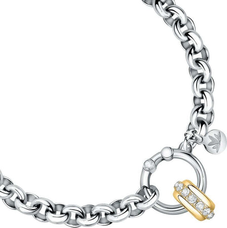 Bracciale-MORELLATO-donna-Drops-acciaio-/-anello-dorato