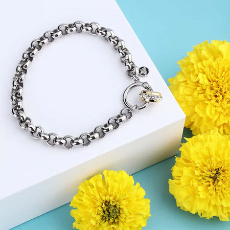 Bracciale-MORELLATO-donna-Drops-acciaio-/-anello-dorato