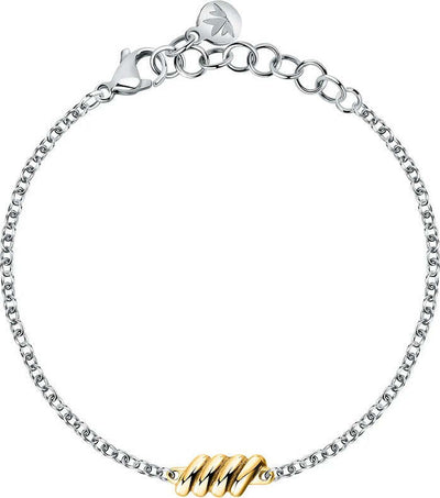 Bracciale-MORELLATO-donna-Torchon-acciaio-dorato-/-cristalli