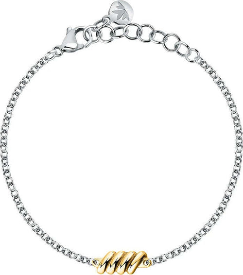 Bracciale-MORELLATO-donna-Torchon-acciaio-dorato-/-cristalli
