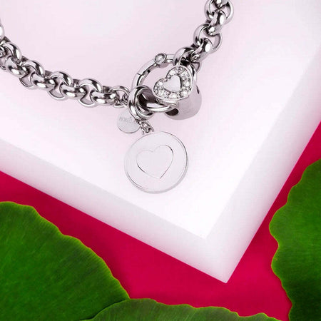Bracciale-MORELLATO-Drops-acciaio-doppio-cuore