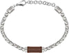 Bracciale-MORELLATO-uomo-Mooby-acciaio-/-pelle-marrone