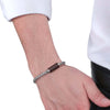 Bracciale-MORELLATO-uomo-Mooby-acciaio-/-pelle-marrone
