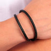 Bracciale-MORELLATO-uomo-Moody-pelle-nero-/-acciaio